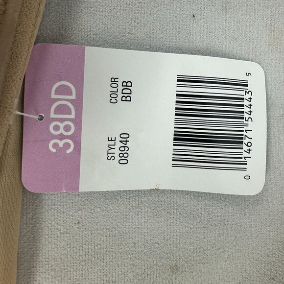 Sweet Nothings Strapless Bandeau Bra 38DD Stay There Power Band Nylon Elastane - Picture 5 of 12